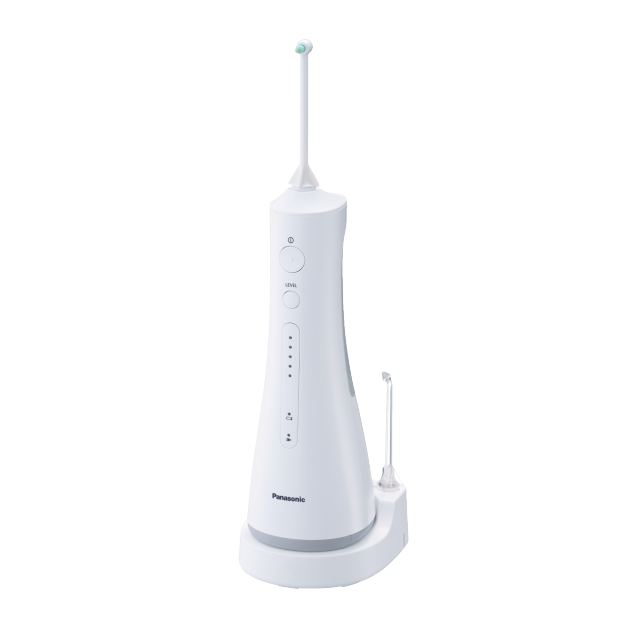 Panasonic Rechargeable Oral Irrigator/Water Flosser with Ultrasonic Water Jet Nozzle & Tuft Brush (EW1513W541)