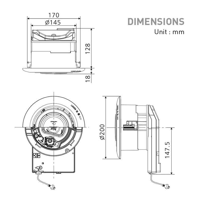 Ceiling Mount nanoe™X Generator - air-e (FV-15CSD1)