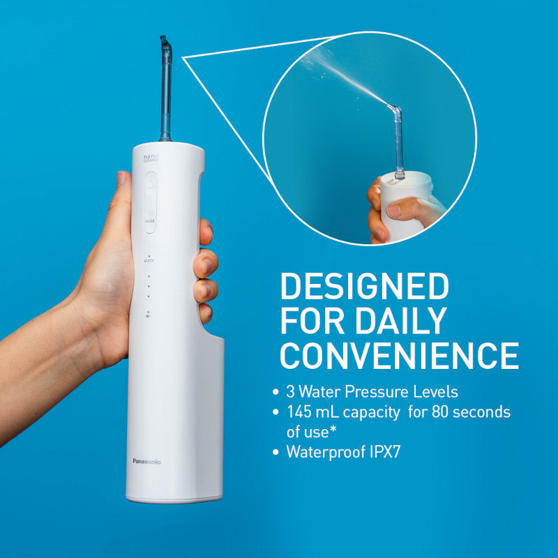 Panasonic Nano Cleanse Oral Irrigator/Water Flosser with Nano Bubble Jet Plus Nozzle (EW-NJ8A)