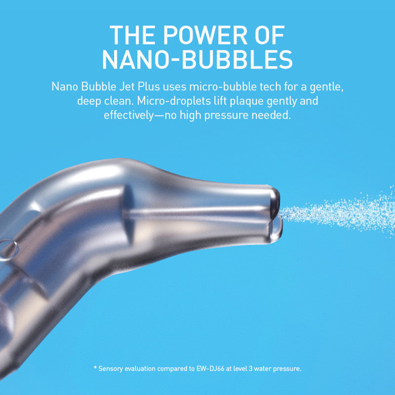 Panasonic Nano Cleanse Oral Irrigator/Water Flosser with Nano Bubble Jet Plus Nozzle (EW-NJ8A)