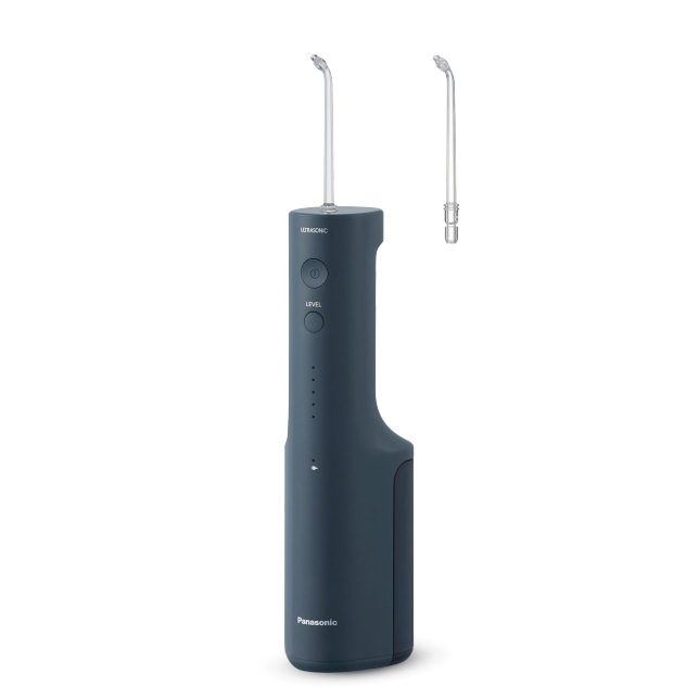 Panasonic Cordless Ultrasonic Water Flosser / Oral Irrigator (EW-DJ66) - Navy